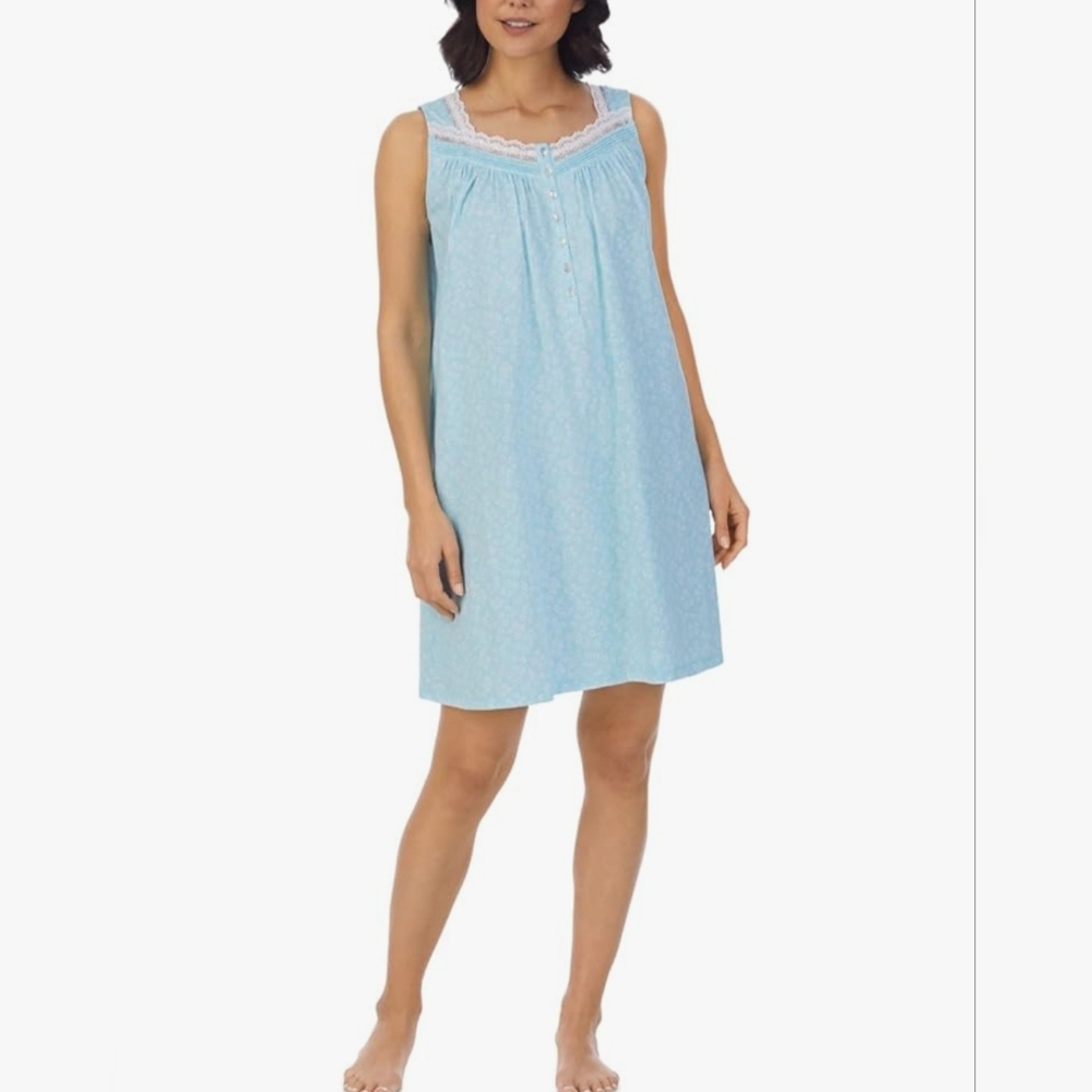 NWOT Eileen West 38" Short Sleeveless Nightgown